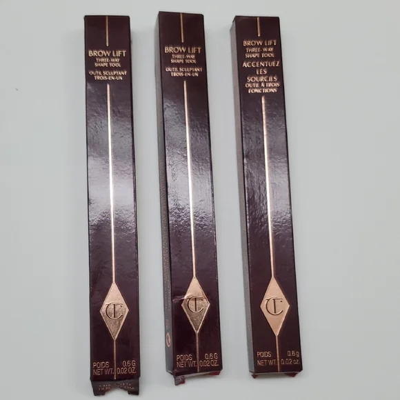 Bundle Authentic Charlotte Tilbury Brow Lift Three Way Shape Tool In 3 Shapes - Picture 3 of 13